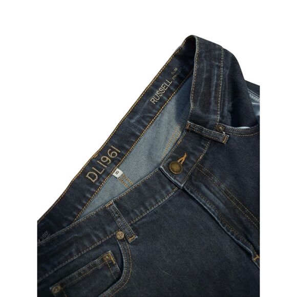 DL1961 Jeans Mens 35X32 Blue Russell Slim Straight Stretch Denim Pants Woodhall - Picture 2 of 6